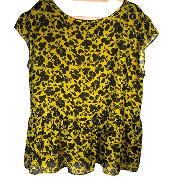 ANN TAYLOR Dark Floral Baby Doll Top XL  FairyGrunge BabyDoll Y2K Twee Coquette - Picture 5 of 7